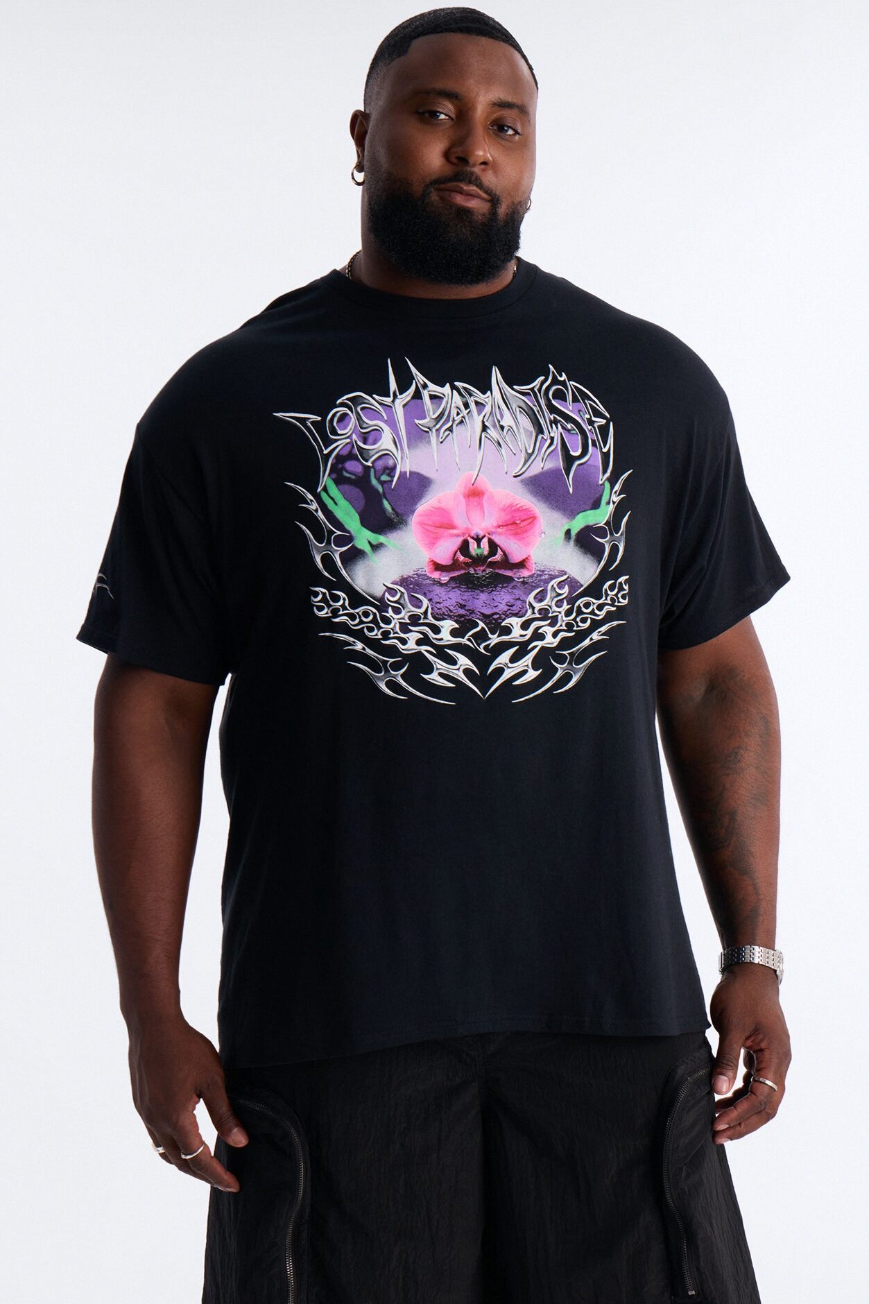 Lost Paradise Bloom Short Sleeve Tee - Black