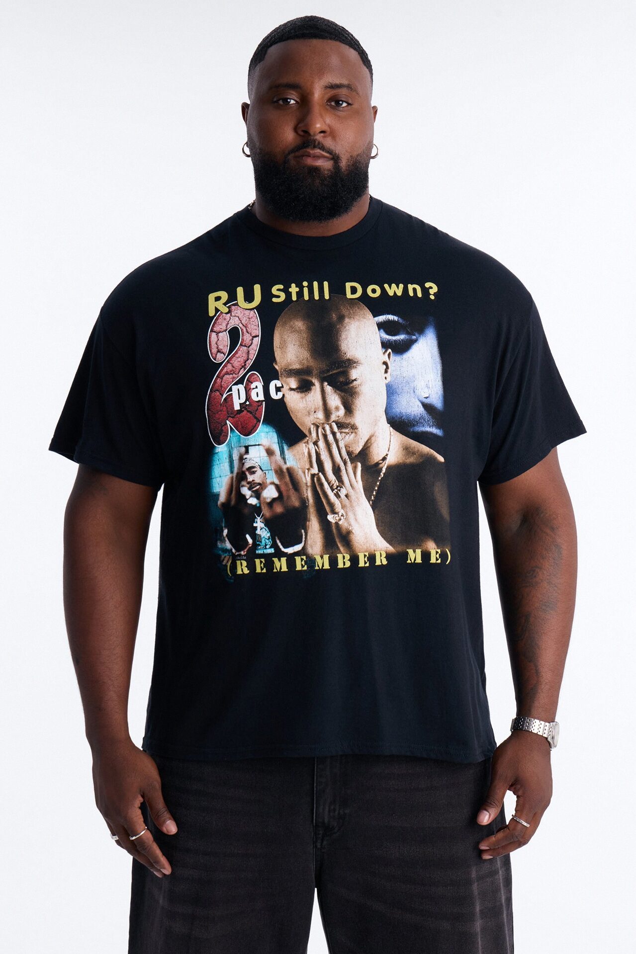 2pac R U Still Down Short Sleeve Tee - Black