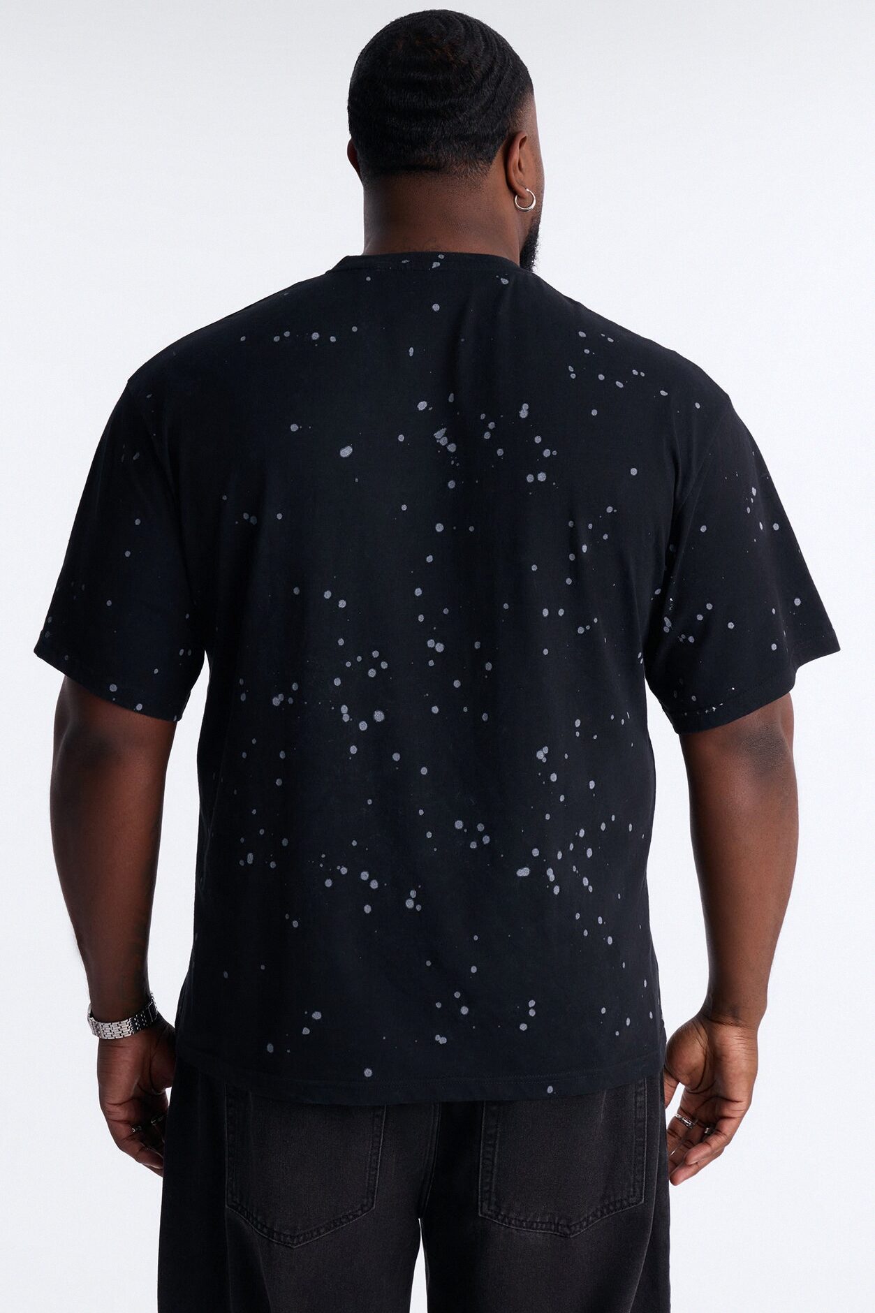 Misfits Rebel Applique Detail Graphic Short Sleeve Tee - Black