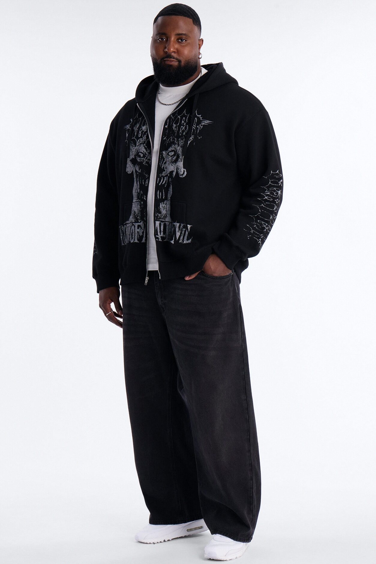 Slayer Tour 1988 Vintage Zip Hoodie - Black Wash