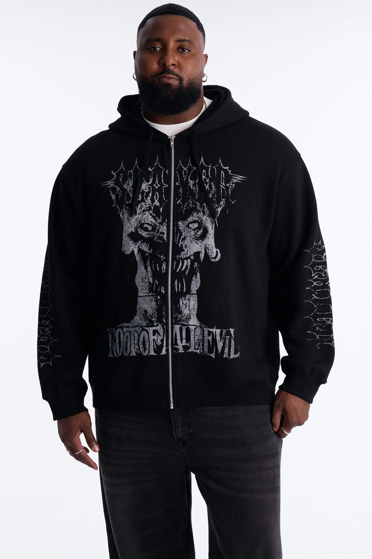 Slayer Tour 1988 Vintage Zip Hoodie - Black Wash