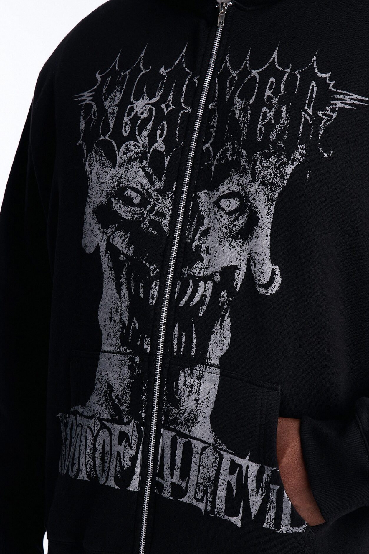 Slayer Tour 1988 Vintage Zip Hoodie - Black Wash
