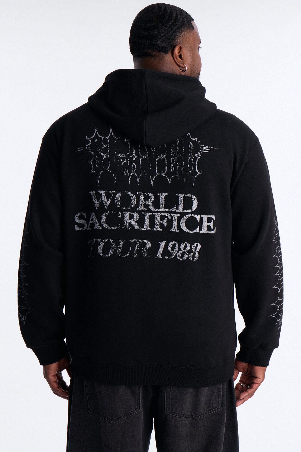 Slayer Tour 1988 Vintage Zip Hoodie - Black Wash