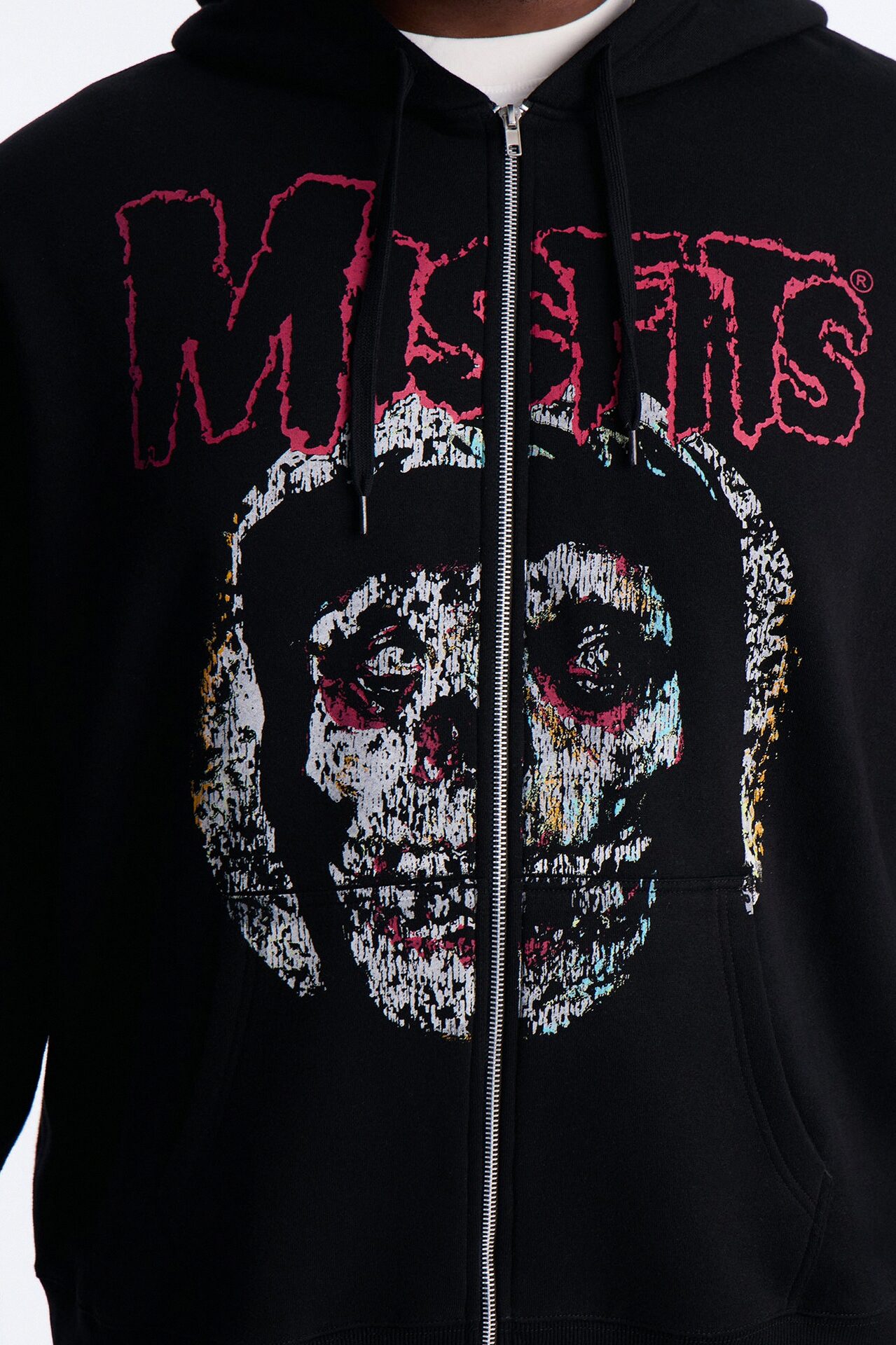 MIsfits Vintage Zip Hoodie - Black Wash