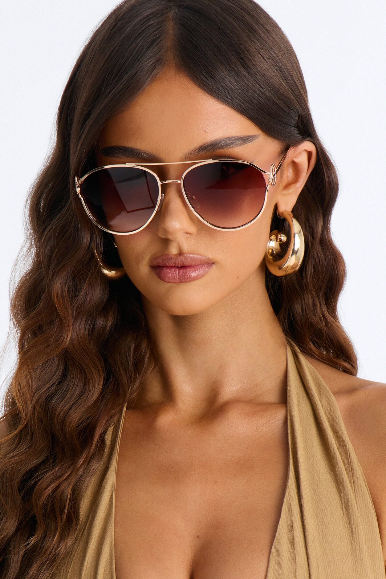 Pilots Cabin Sunglasses - Gold/Brown