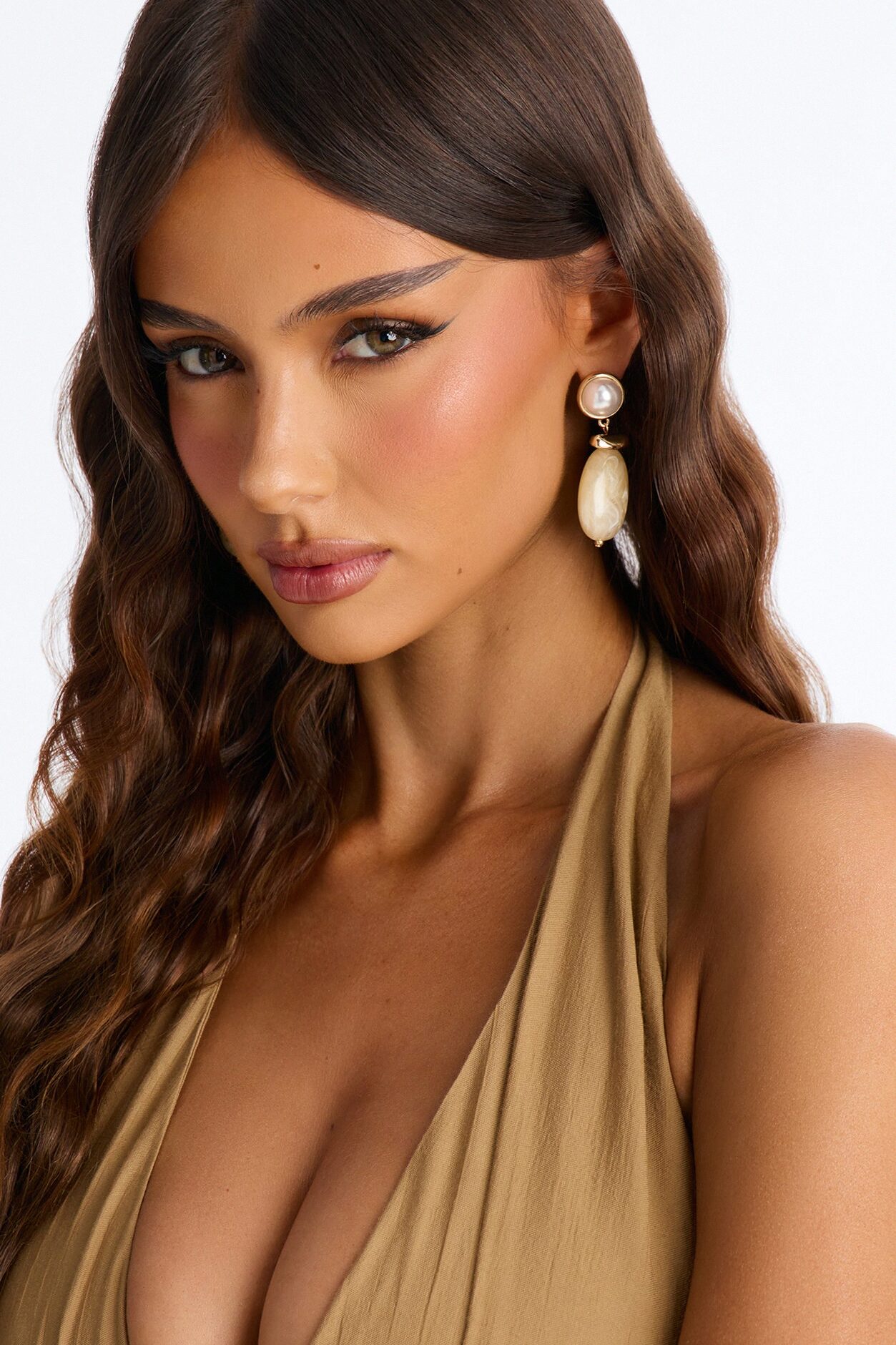 Opal Ray Drop Earrings - Brown/combo