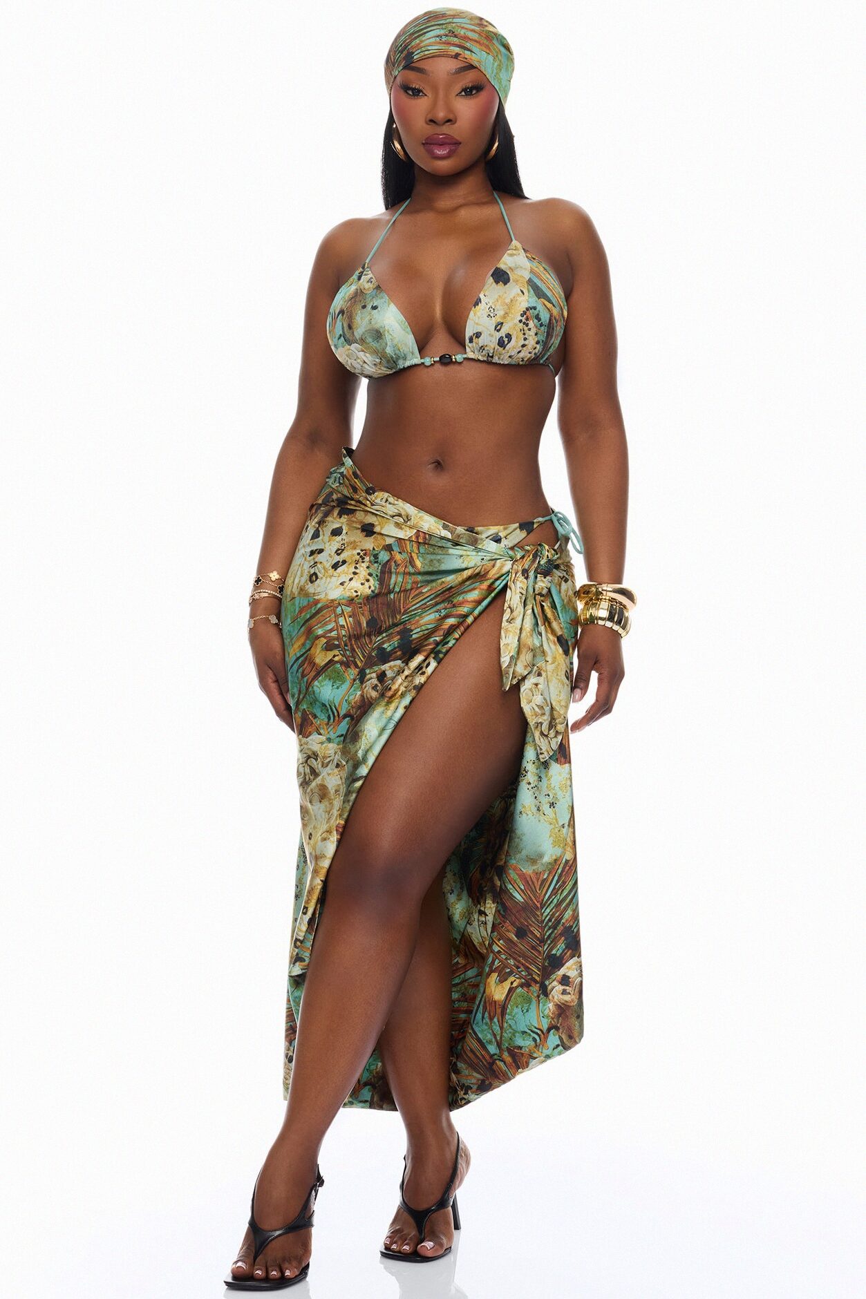 Call Me Coastal 4 Piece Bikini Set - Blue/combo