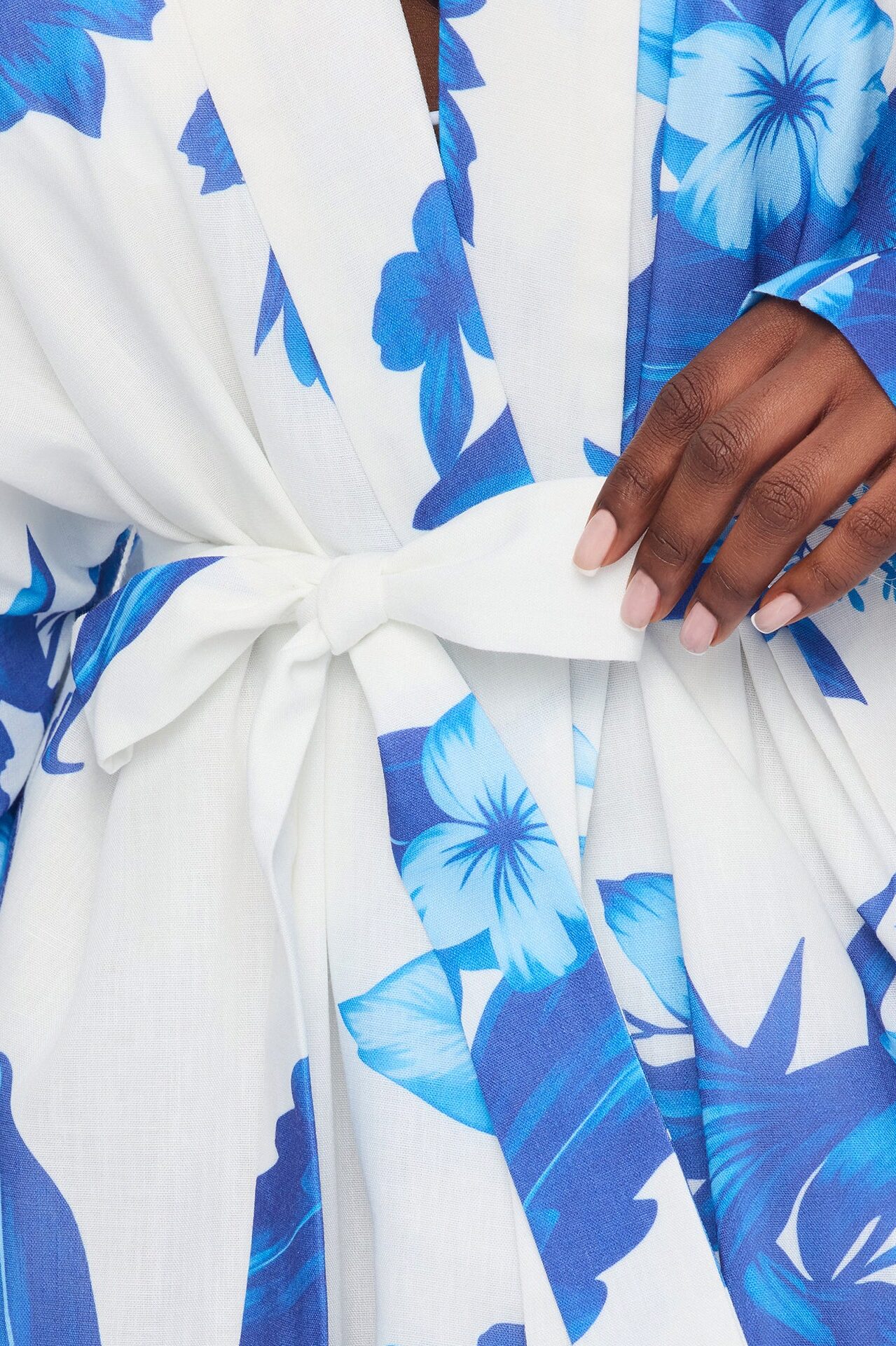 In The Cabana Kimono Maxi Dress - Blue/combo