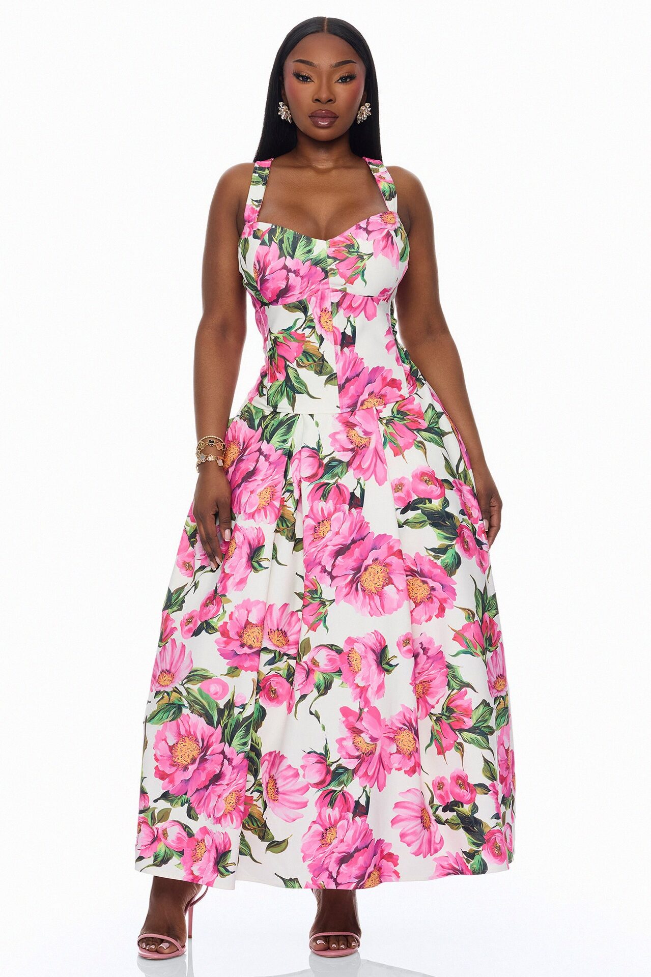 Meadow Muse Corset Skirt Set - Pink/combo