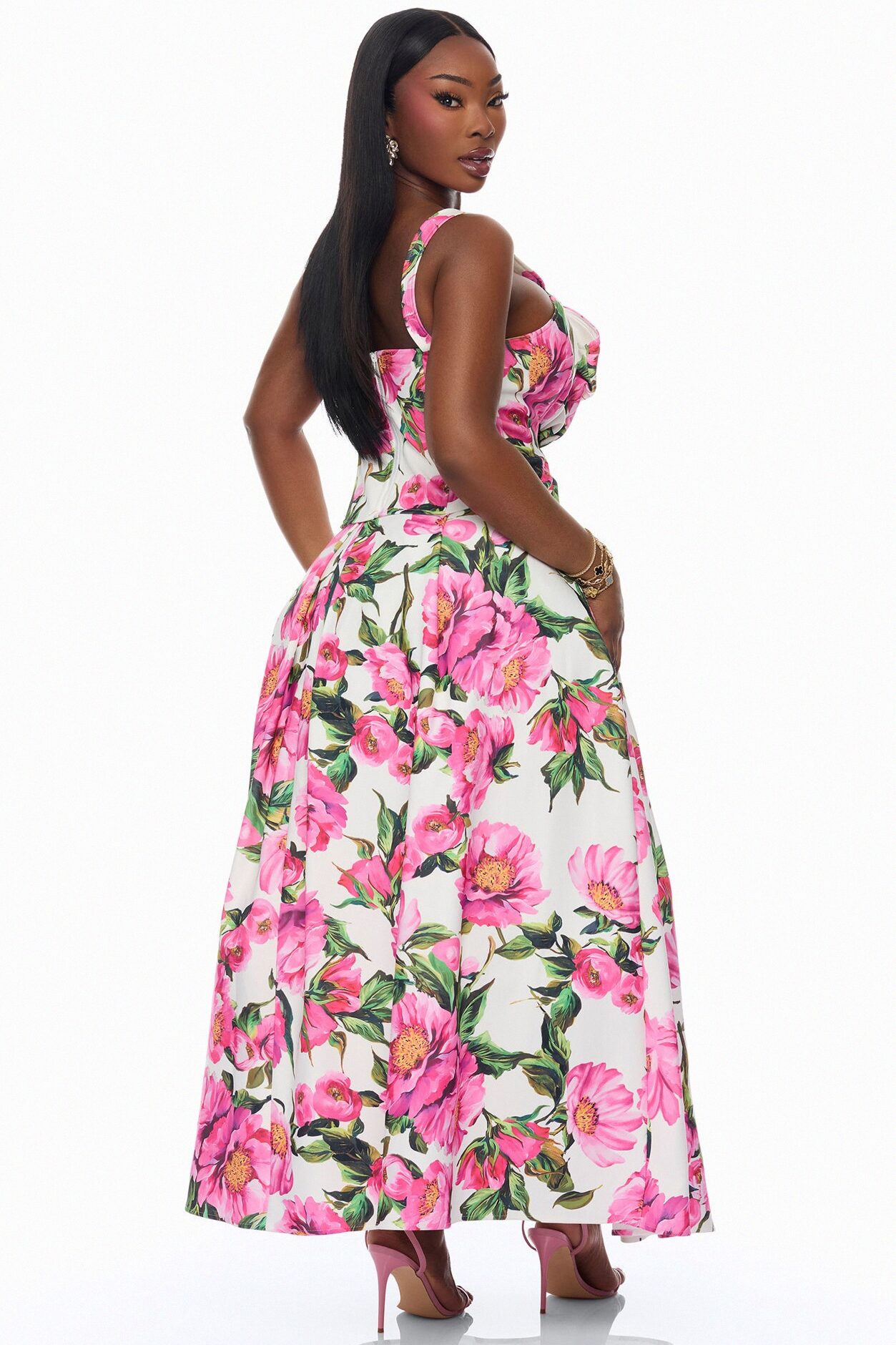 Meadow Muse Corset Skirt Set - Pink/combo