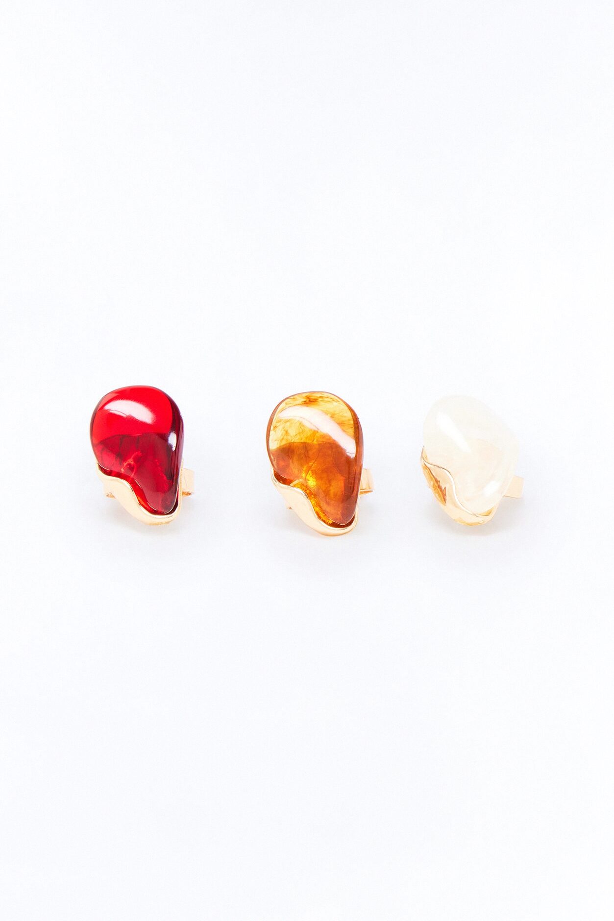 Amara Isla 3 Piece Ring Set - Multi Color