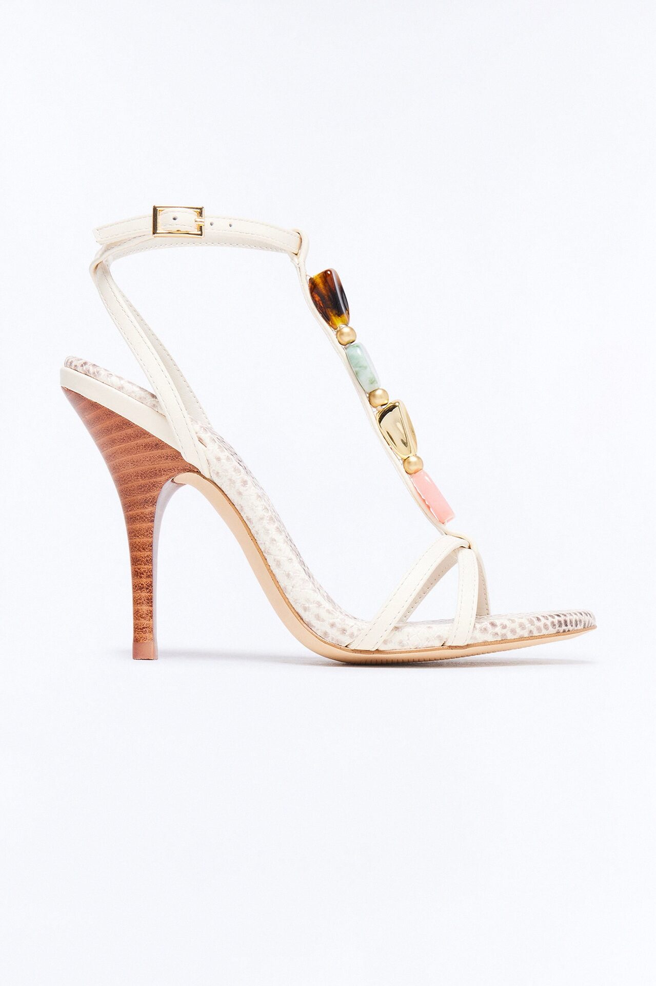 Steve Madden Frenzi Embellished Heels - Natural/Combo