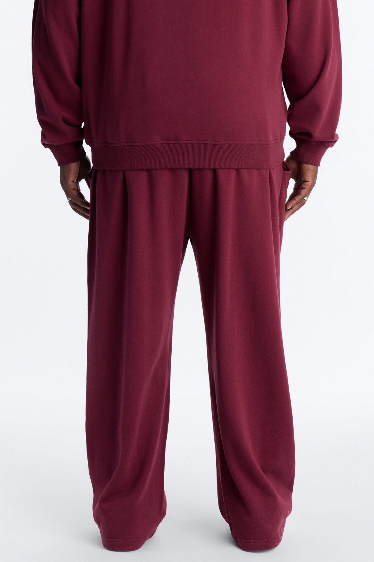 Cross Patch Sweatpants - Burgundy
