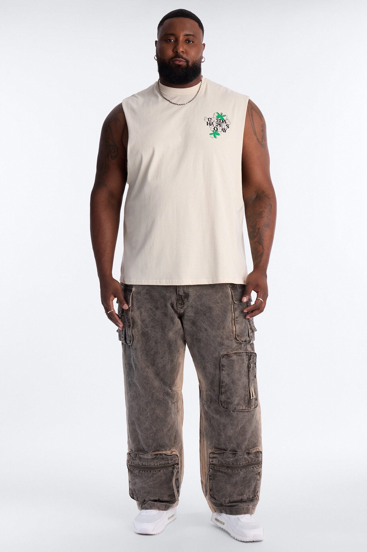 Someday Happens Today Muscle Tee - Cream
