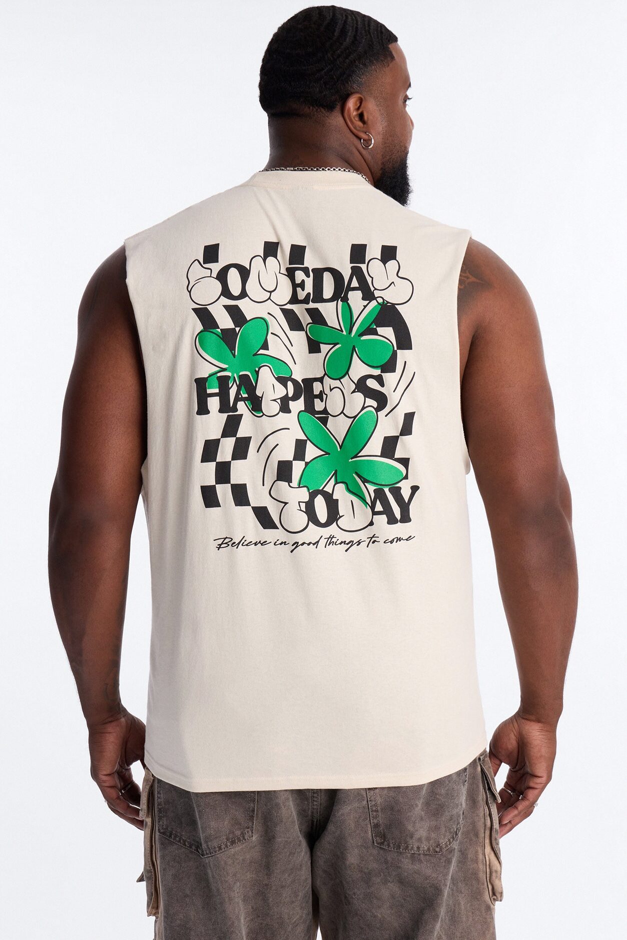 Someday Happens Today Muscle Tee - Cream