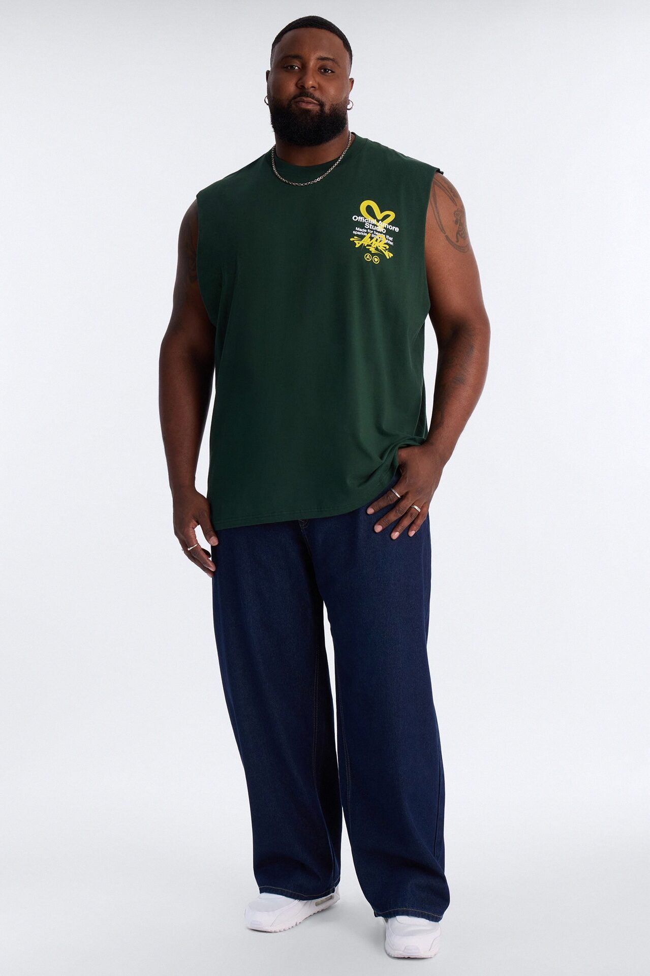 Amor Studio More Love Muscle Tee - Green