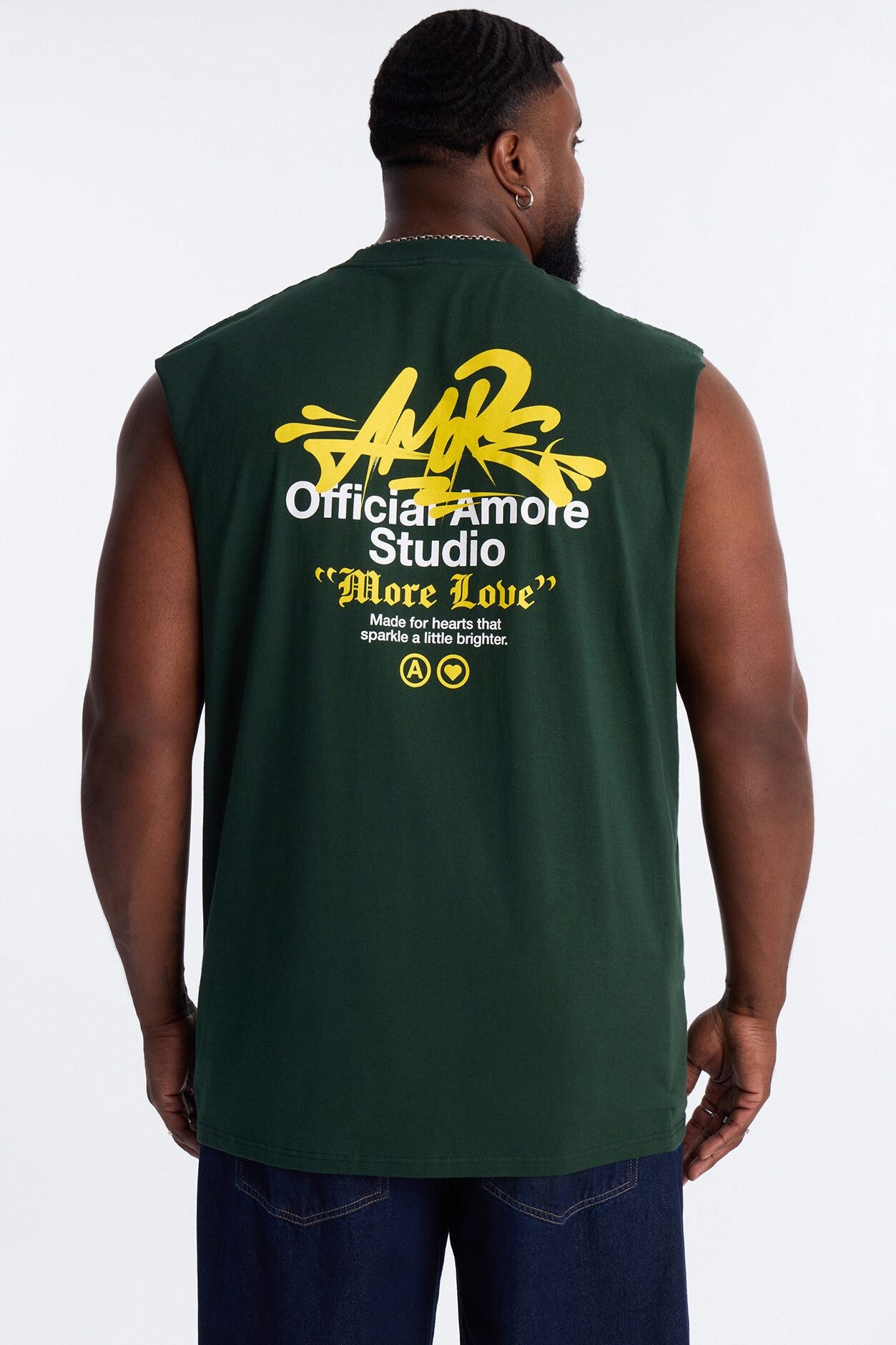 Amor Studio More Love Muscle Tee - Green