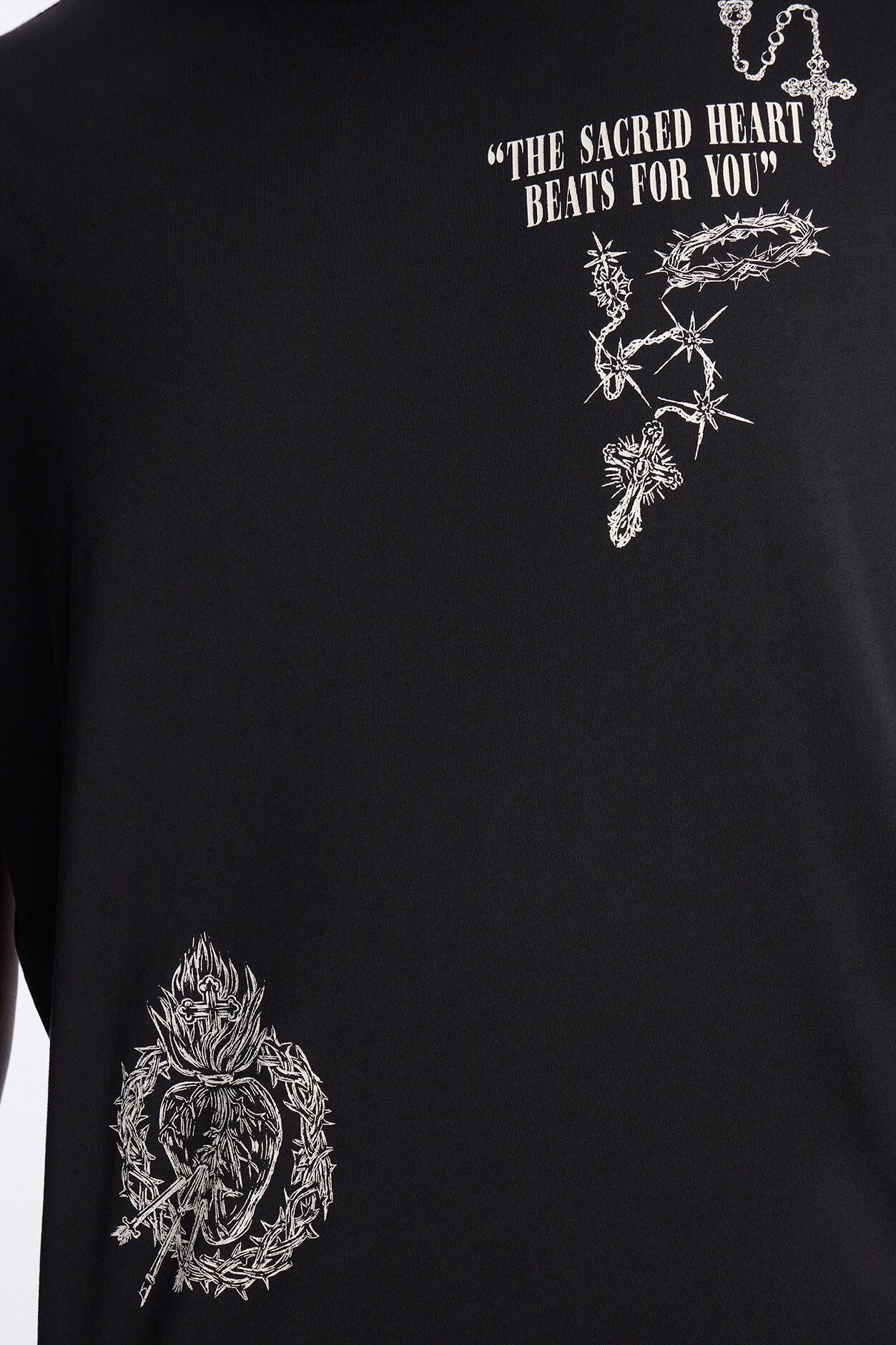 John 6:37 Oversized Short Sleeve Tee - Black Wash