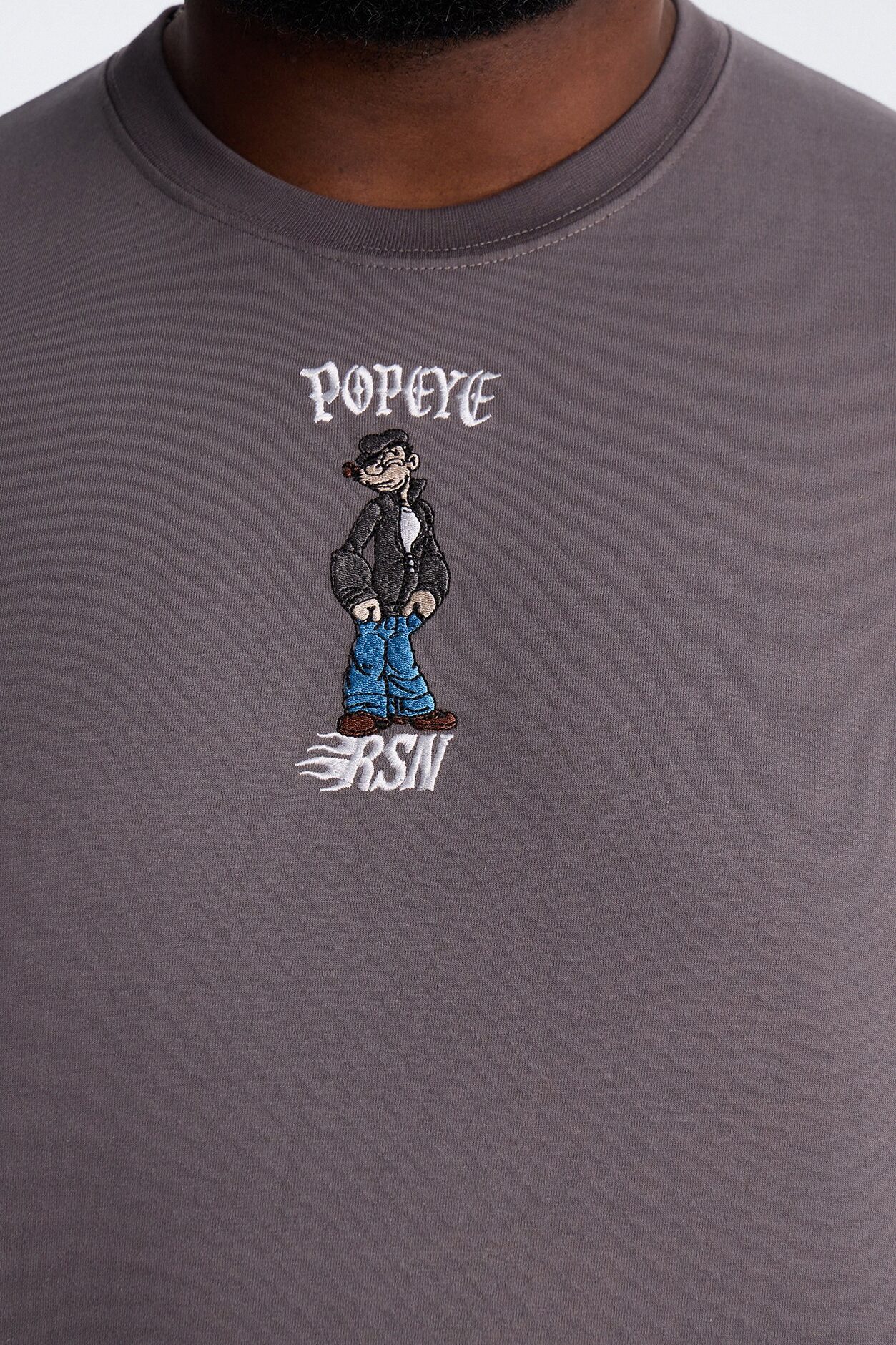 Popeye Old Skool Short Sleeve Tee - Grey
