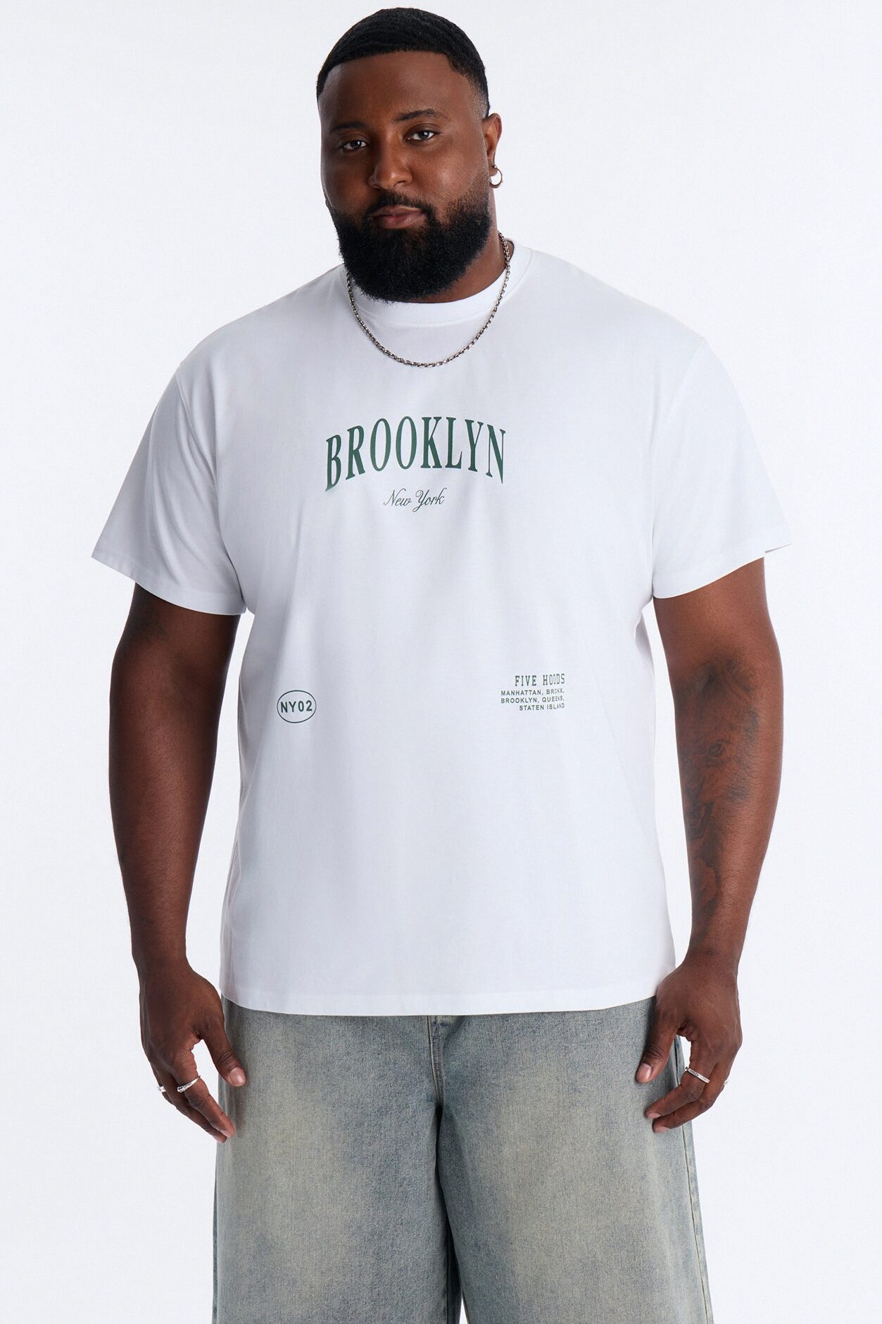 Brooklyn Bear Short Sleeve Tee - White