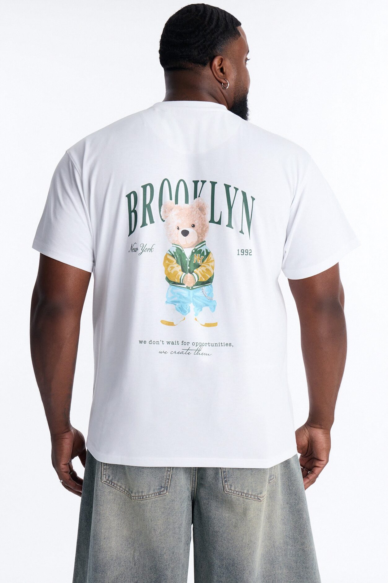 Brooklyn Bear Short Sleeve Tee - White