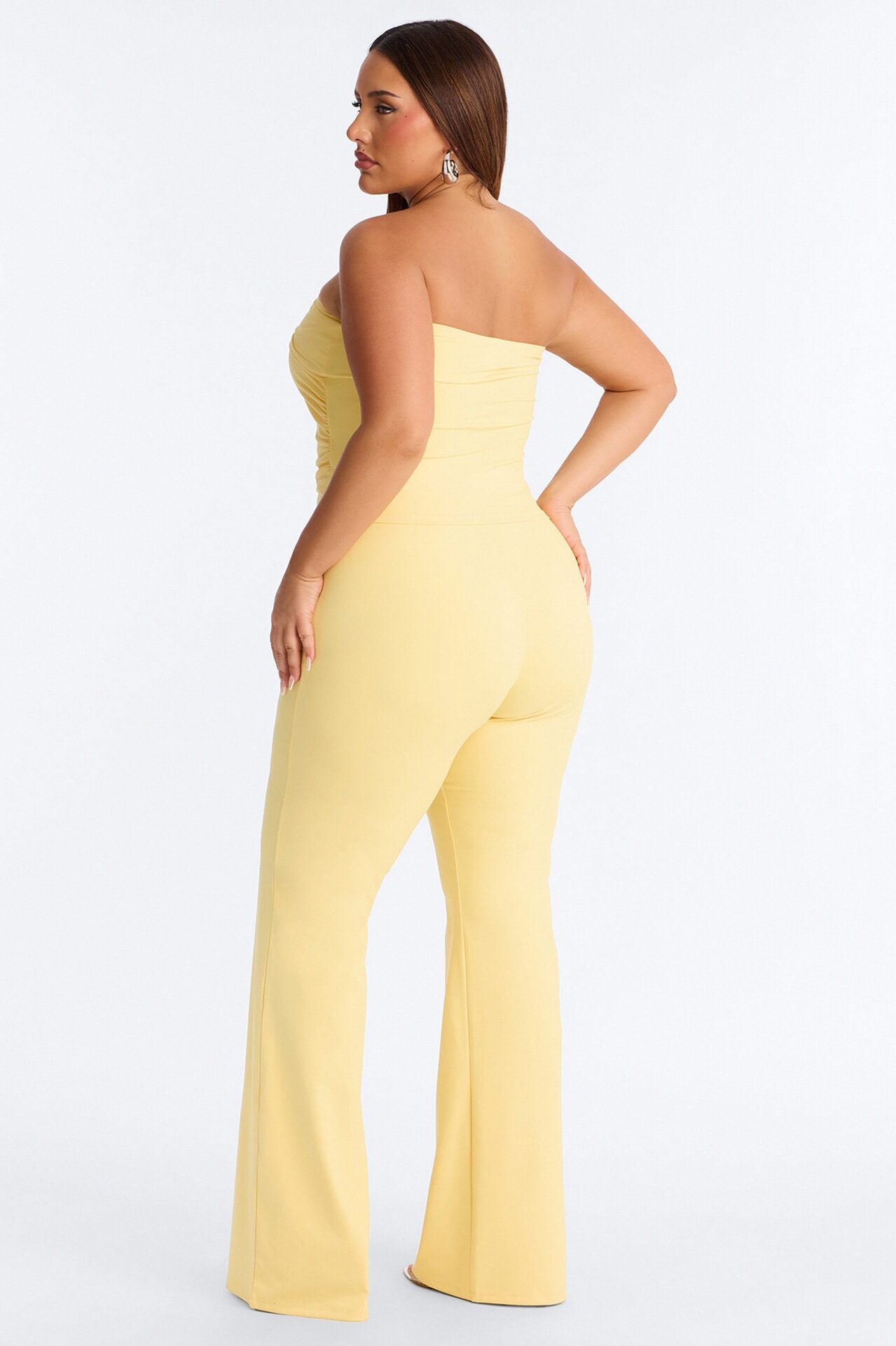 Just Vibes Strapless Pant Set - Yellow