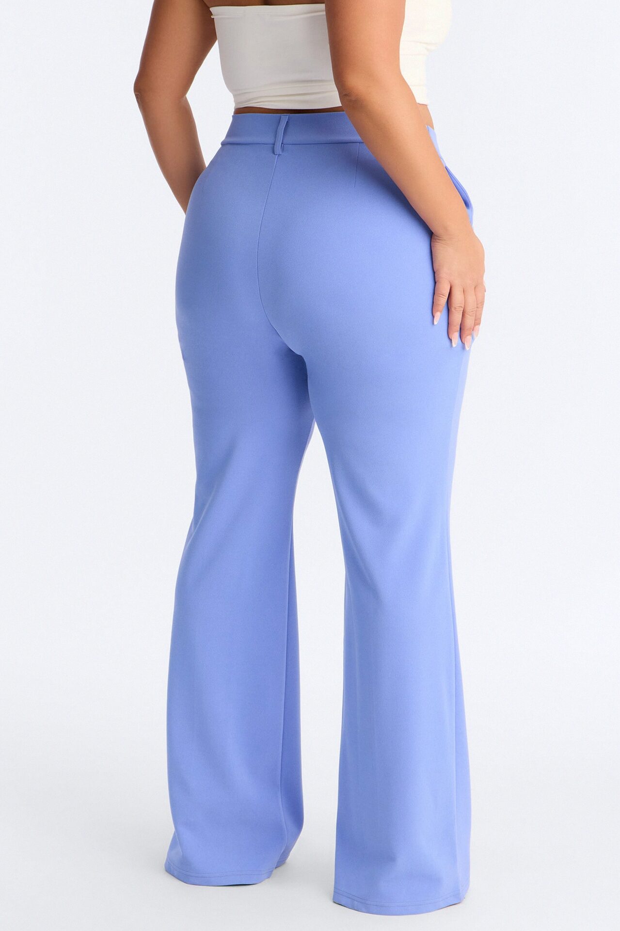 Tall Heidi Wide Leg Trouser Pant - Periwinkle