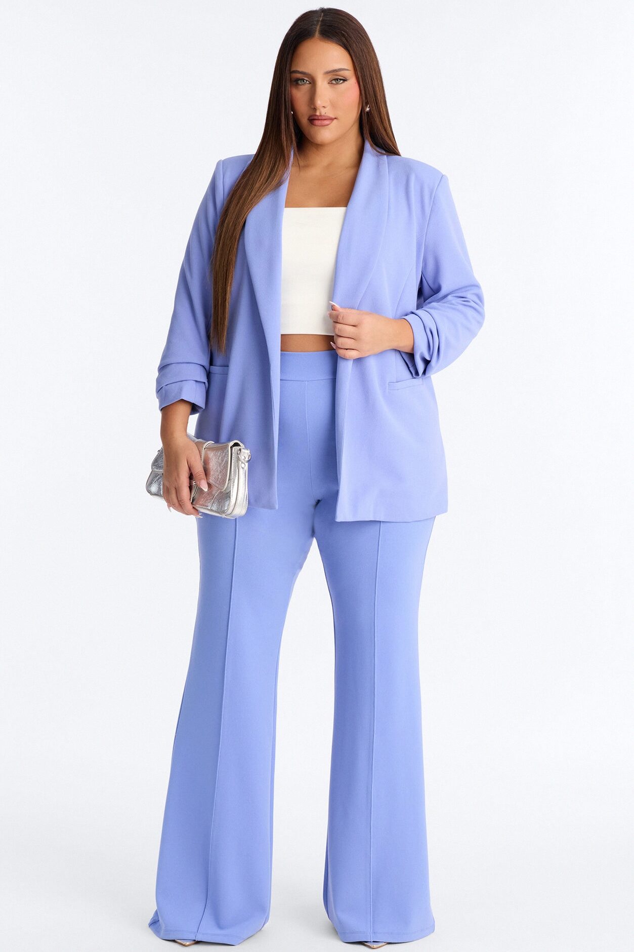Tall Victoria High Waisted Dress Pants - Periwinkle