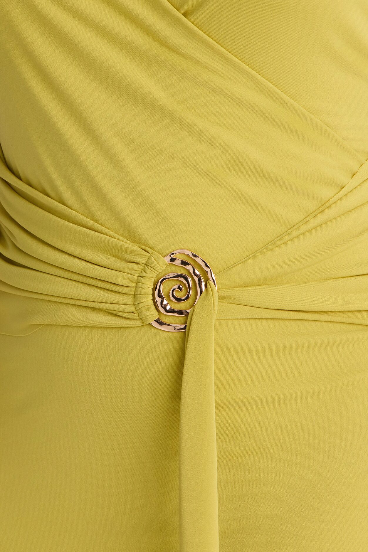Astrid Asymmetrical Maxi Dress - Chartreuse