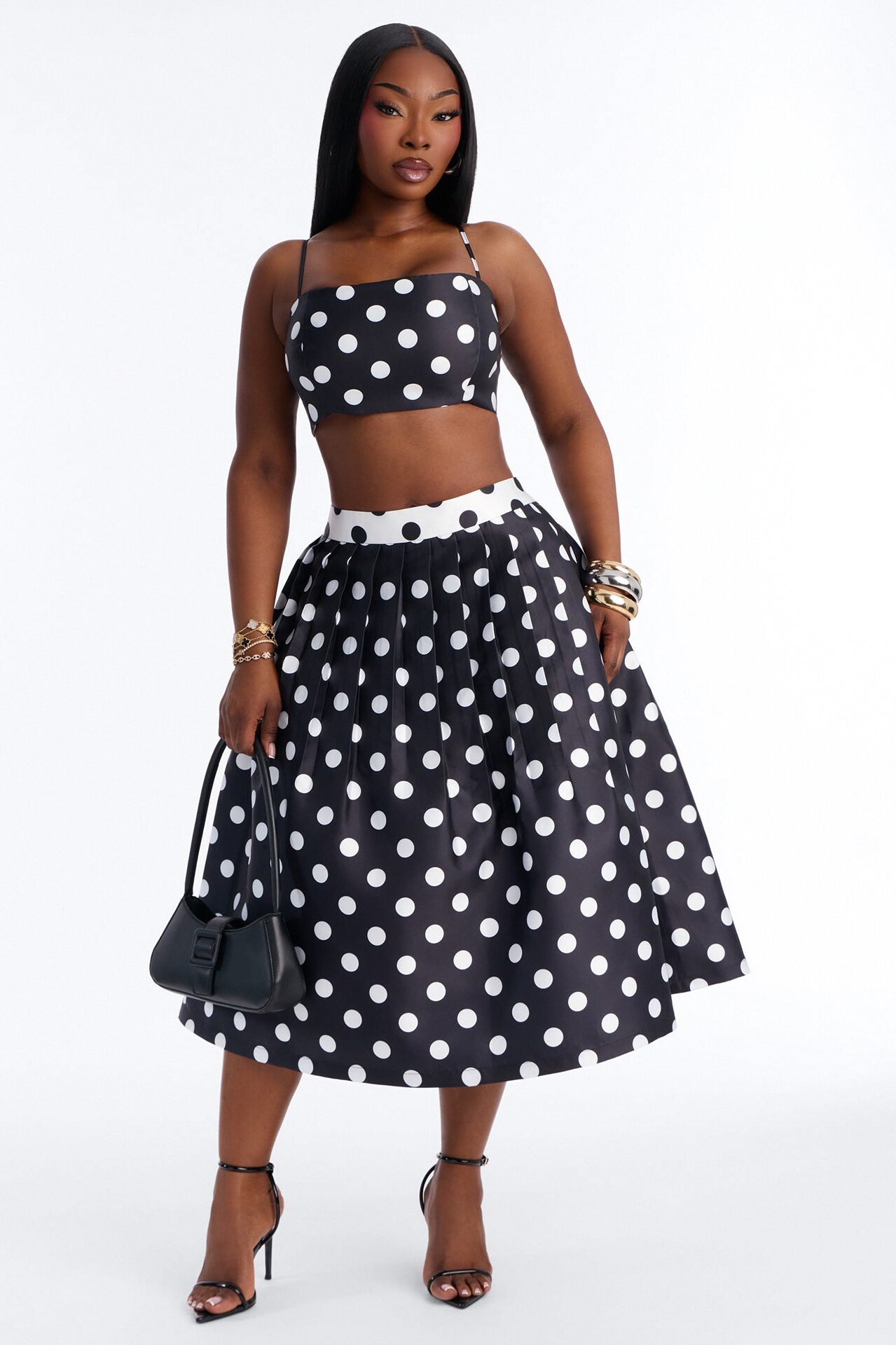 Marielle Polka Dot Top - Black/White
