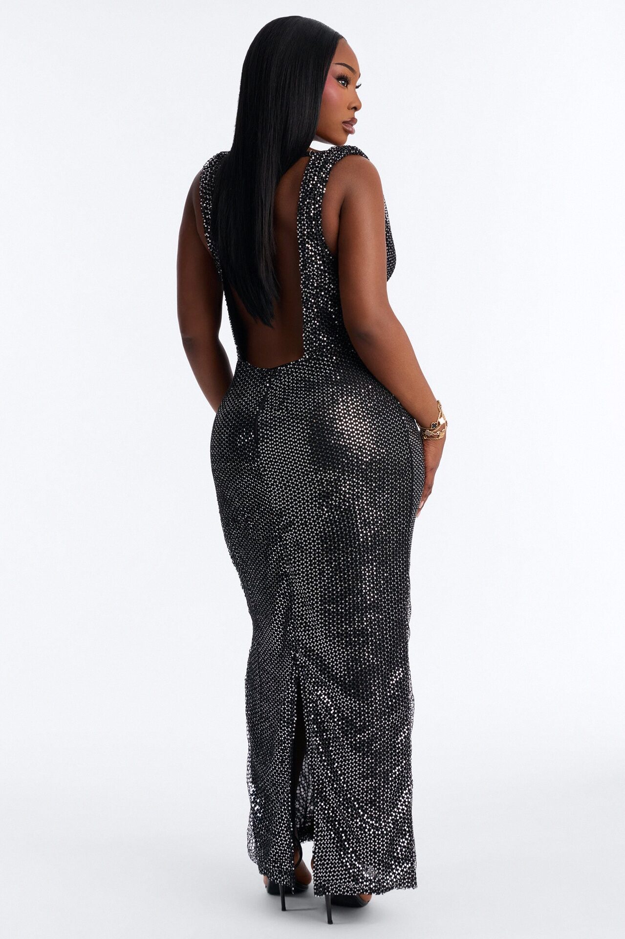 Showstopping Cowl Neck Maxi Dress - Black