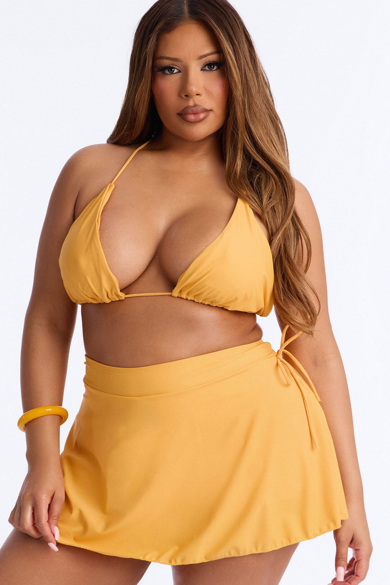 Heat Winds Skort 2 Piece Bikini - Yellow