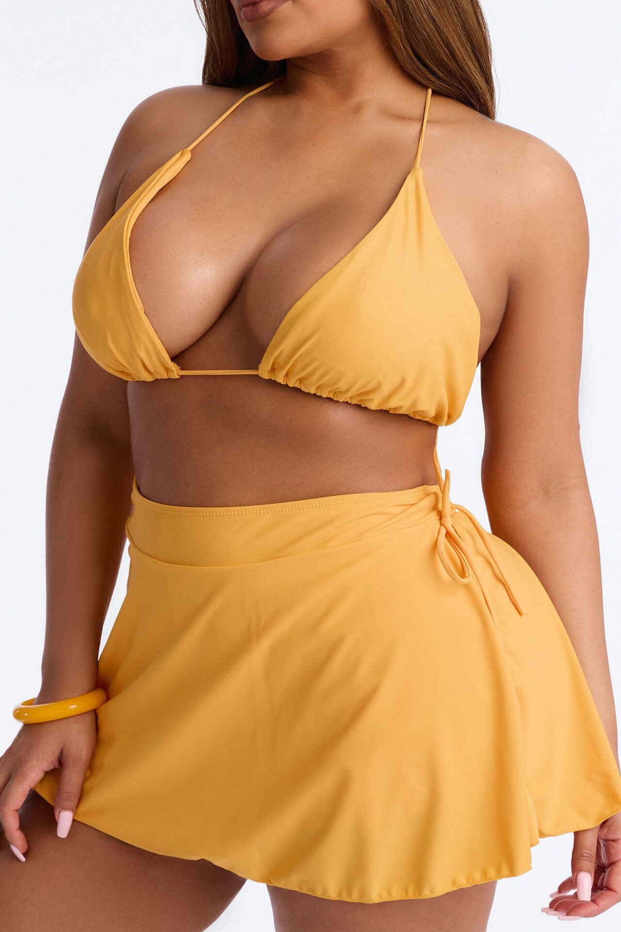 Heat Winds Skort 2 Piece Bikini - Yellow
