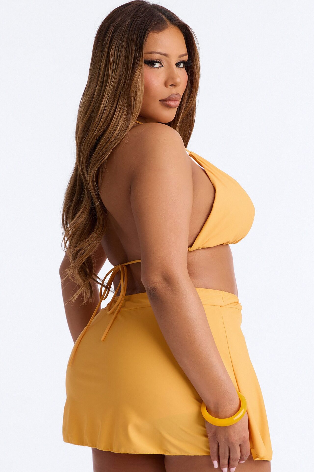 Heat Winds Skort 2 Piece Bikini - Yellow