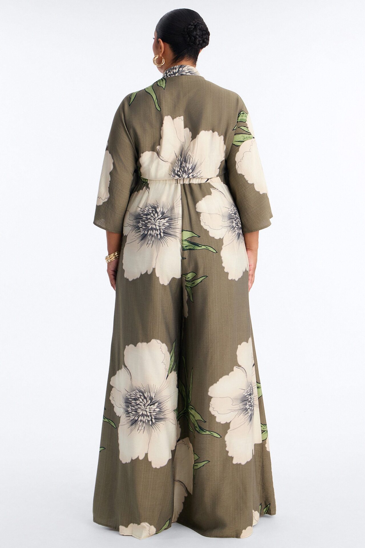 Vacation Vibe Floral Wide Leg Jumpsuit - Green