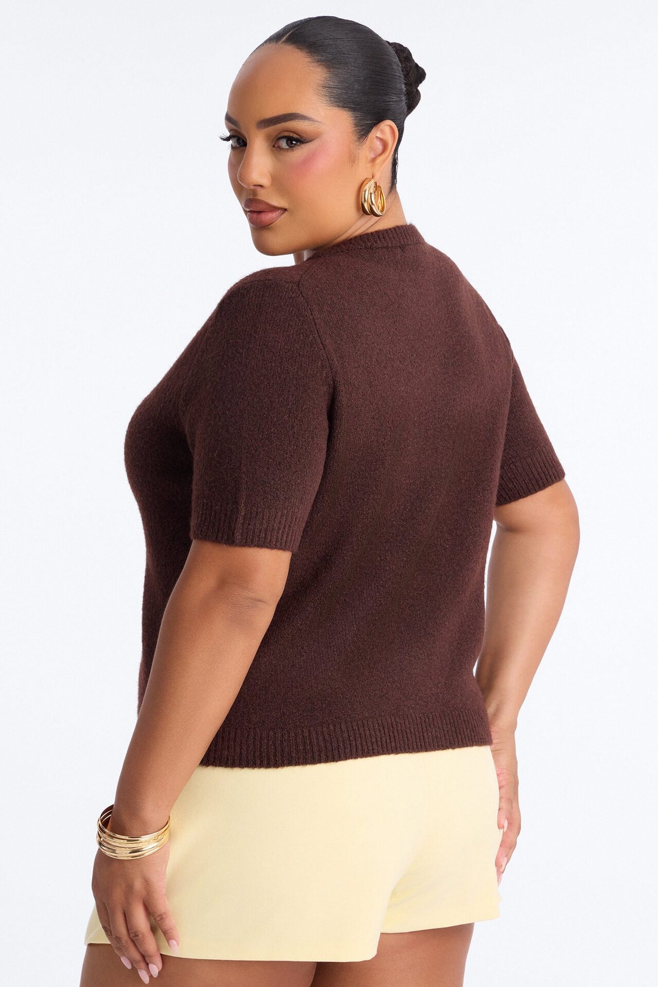 Sunday Brunch Sweater Top - Chocolate