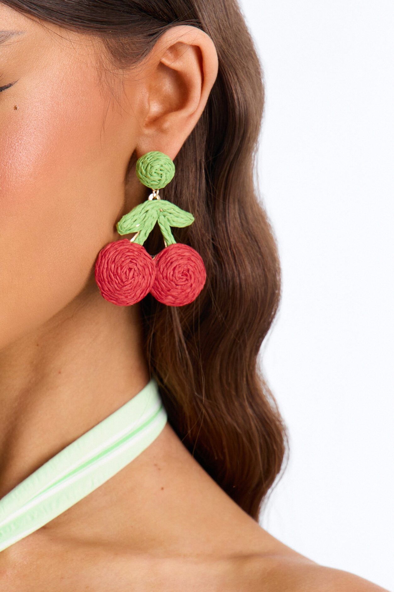Berry Cherry Earrings - Red