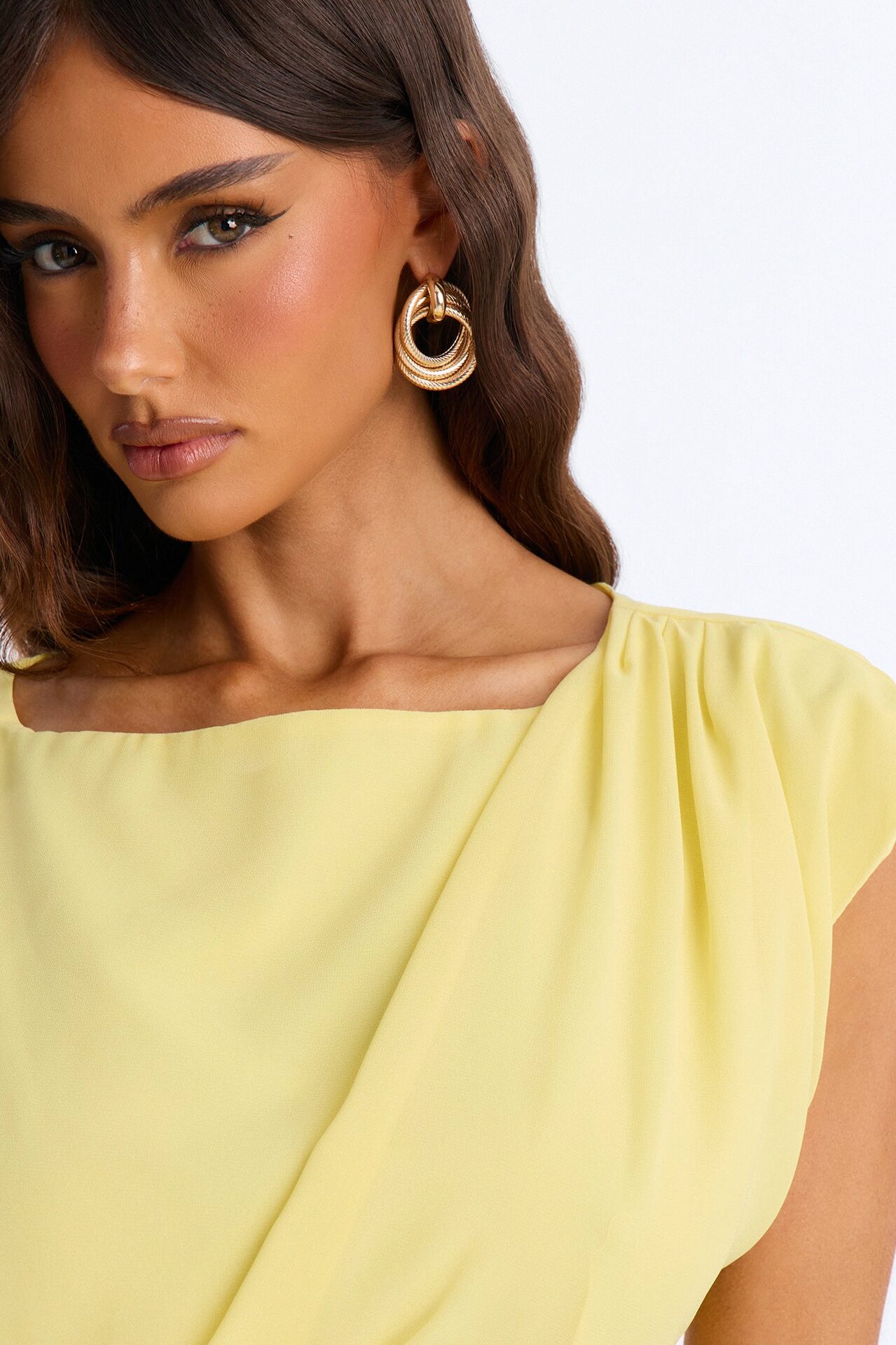 Sorrento Summer Chiffon Maxi Skirt Set - Yellow