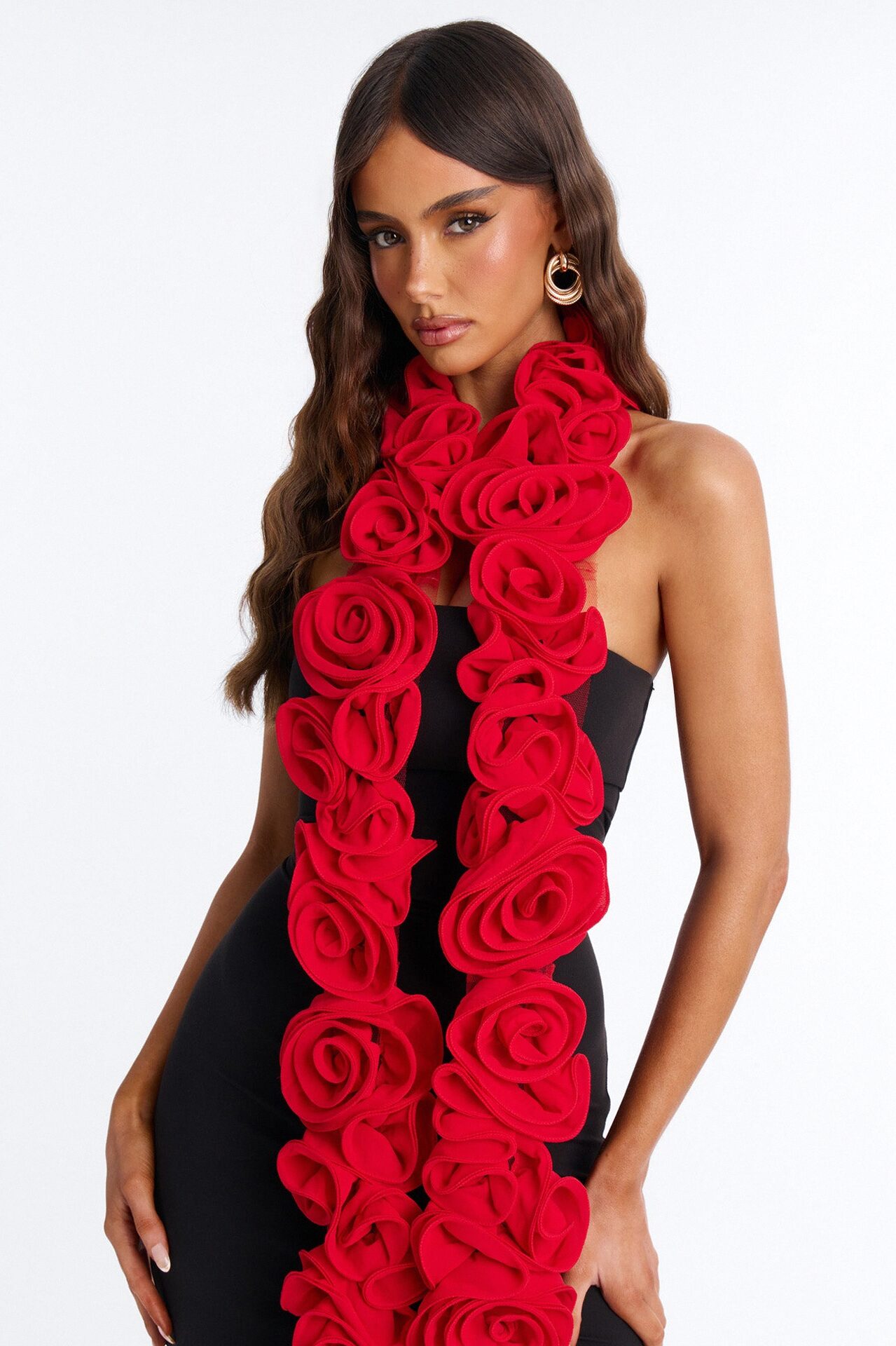 Deeply Madly Love Rose Necklace - Red