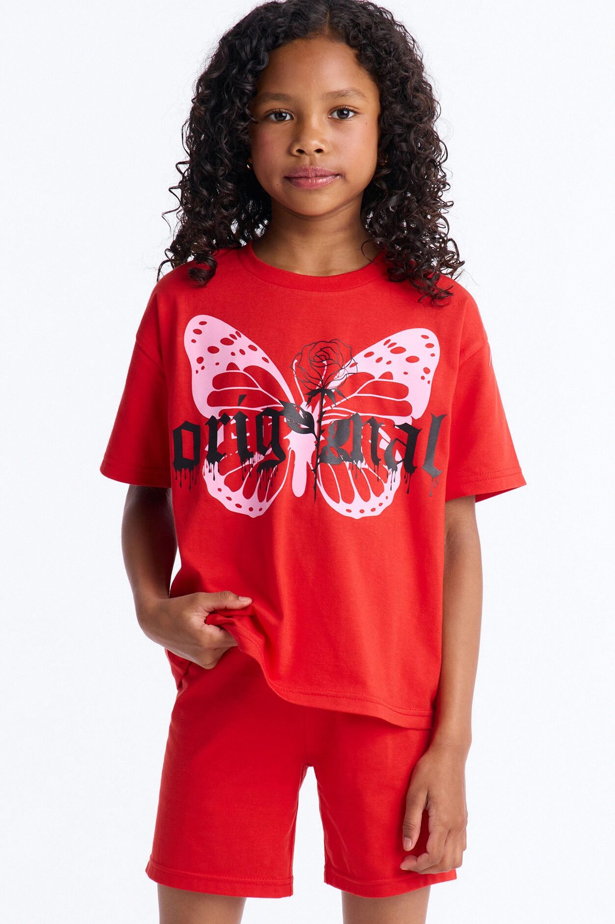 Mini Original Butterfly Short Set - Red