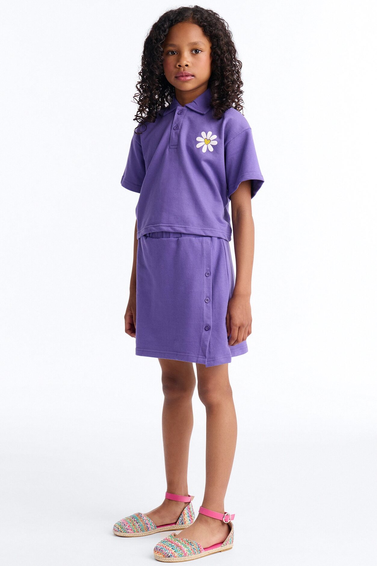 Mini Nice To Meet You Skort Set - Purple
