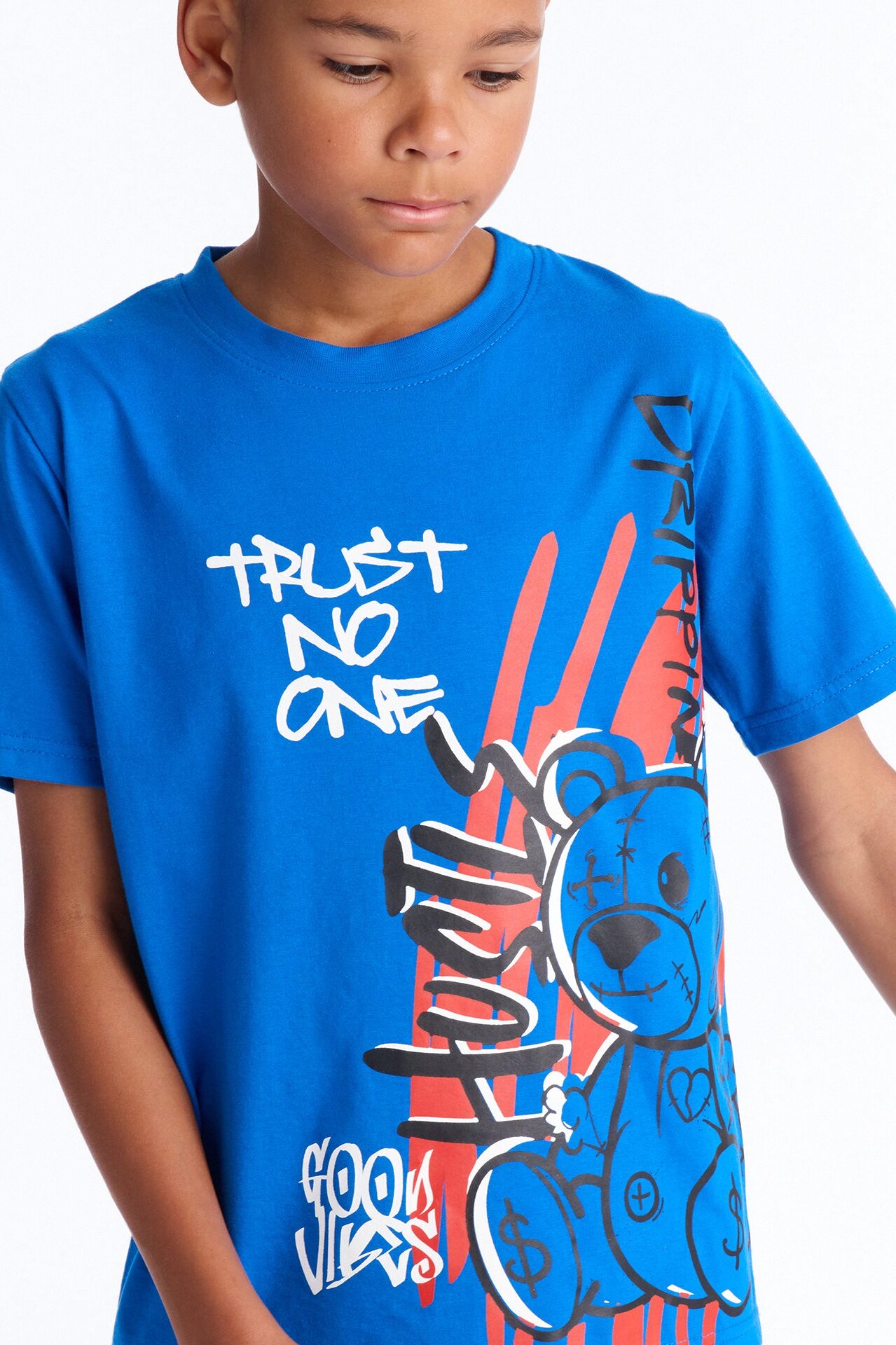 Mini Hustle On Mesh Short Set - Blue/combo