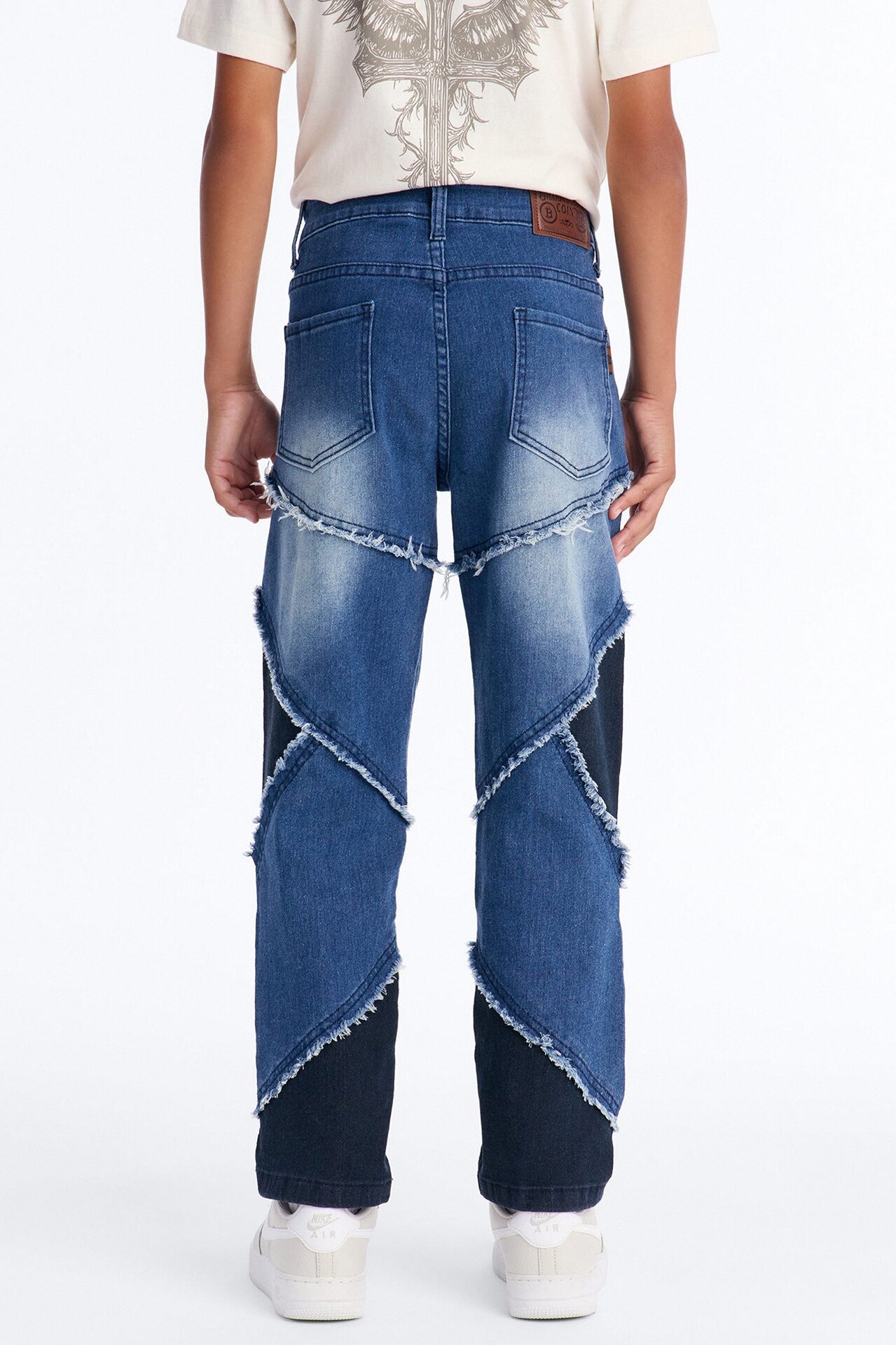Mini Do What You Want Patchwork Jeans - Medium Blue Wash