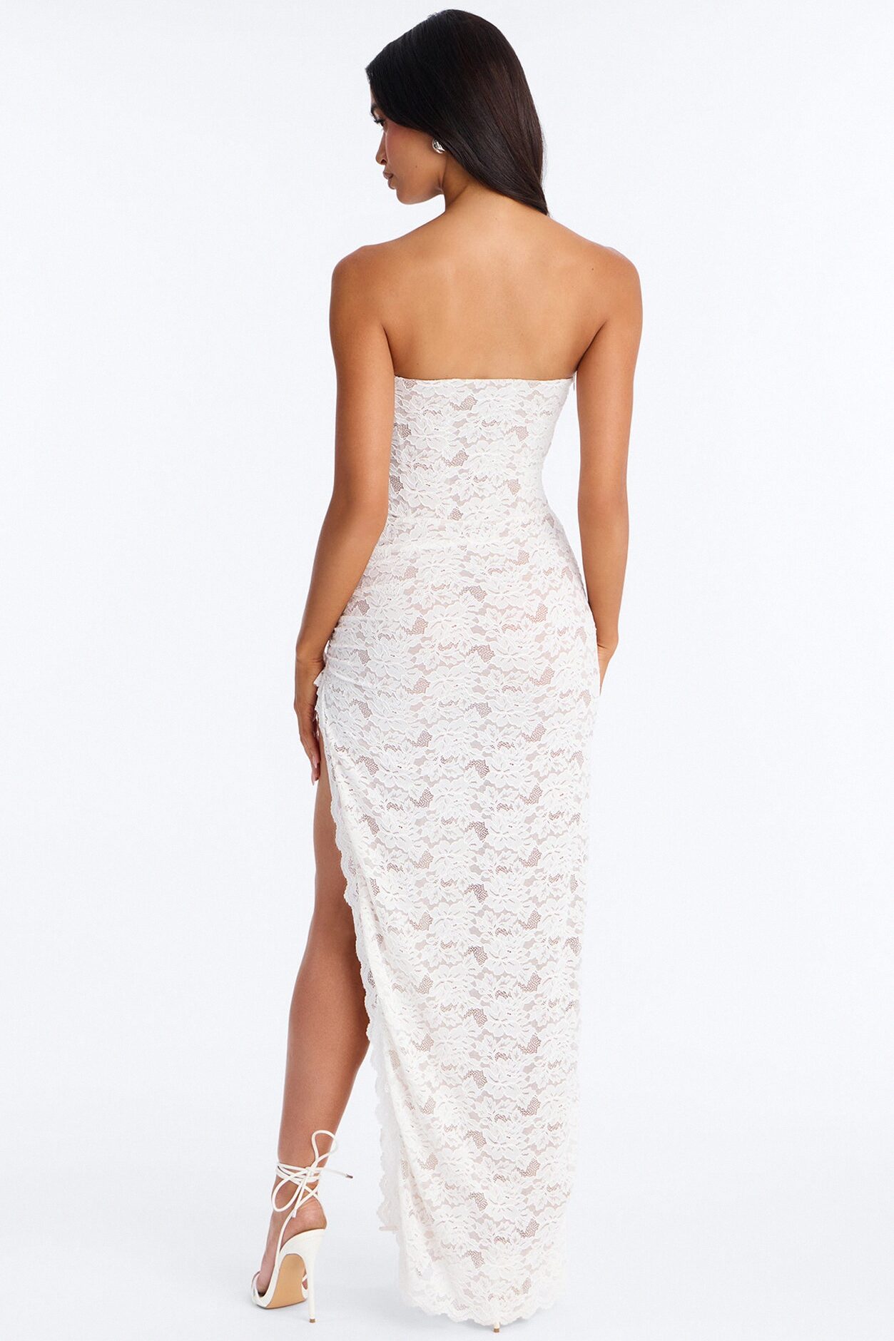 Lovely In Lace Maxi Dress - White