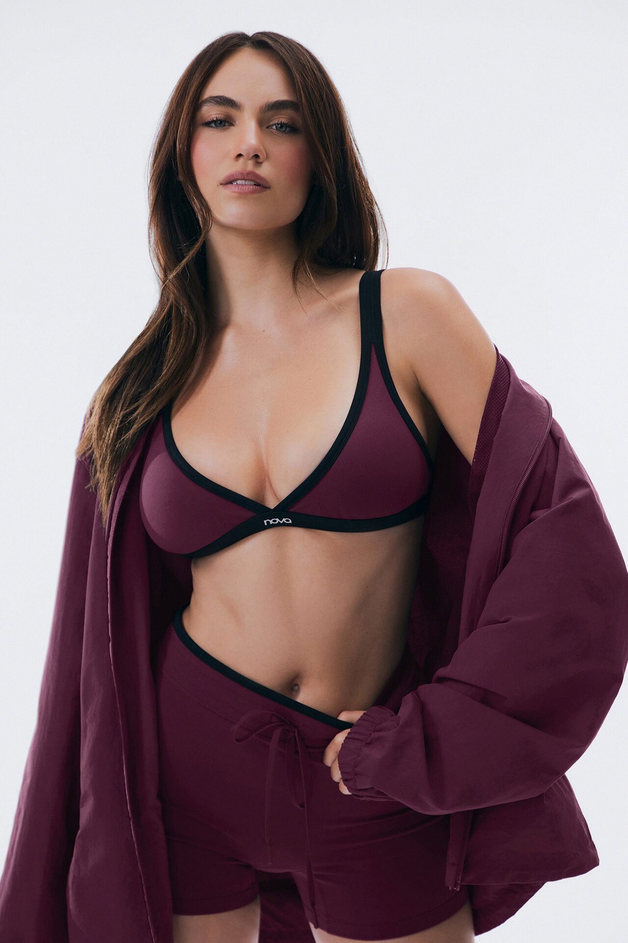ProStretch™ Triangle Sports Bra - Merlot