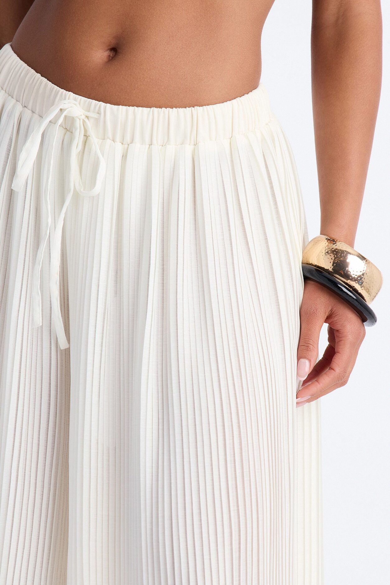 Magic Carpet Pleated Balloon Pants - Ivory