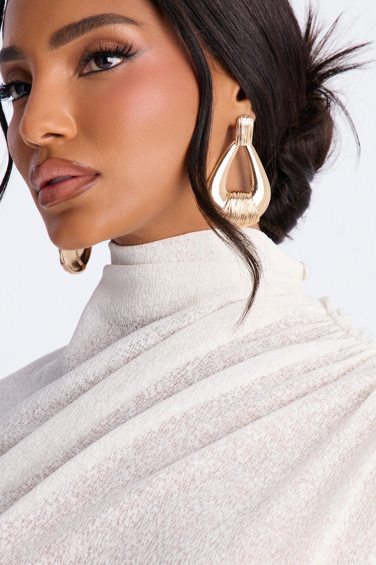 Baddie Asymmetrical Maxi Dress - Off White