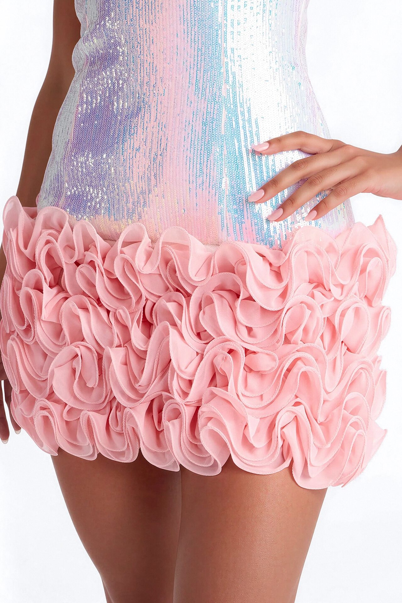 You Wish Strapless Sequin Micro Mini Dress - Pink