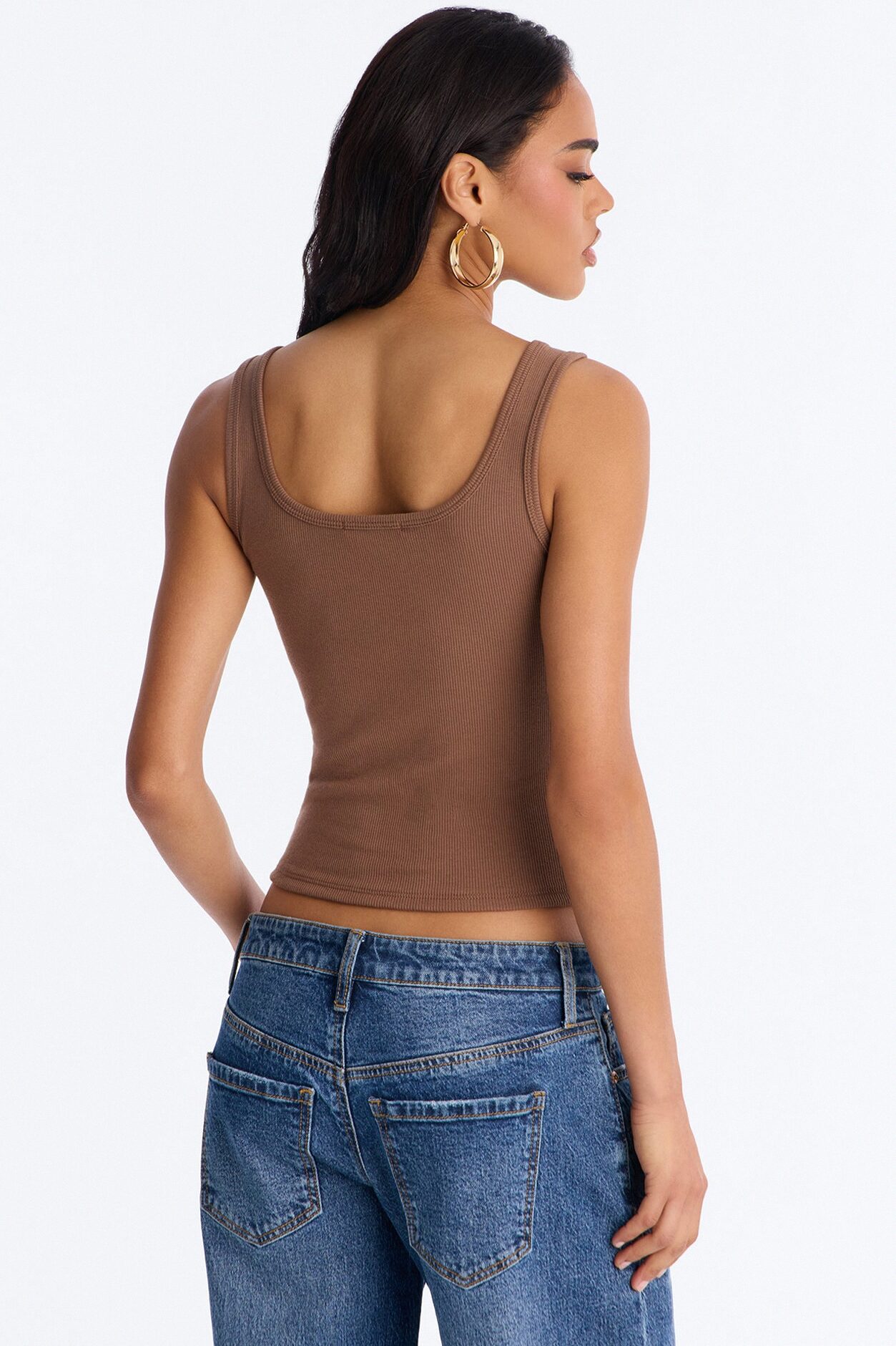 Keep It Classic Basic Tank Top - Mocha