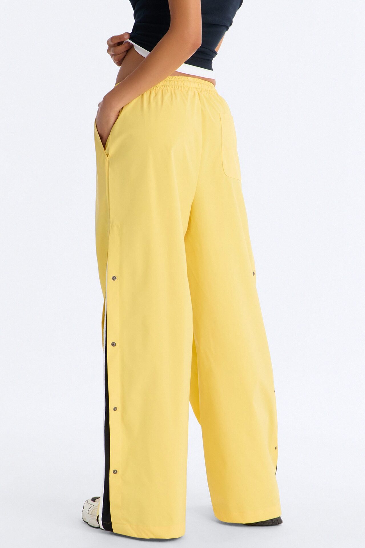 Jennie Snap Button Track Pant - Yellow
